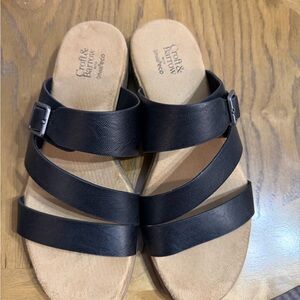 Croft & Barrow Black Strappy Sandals